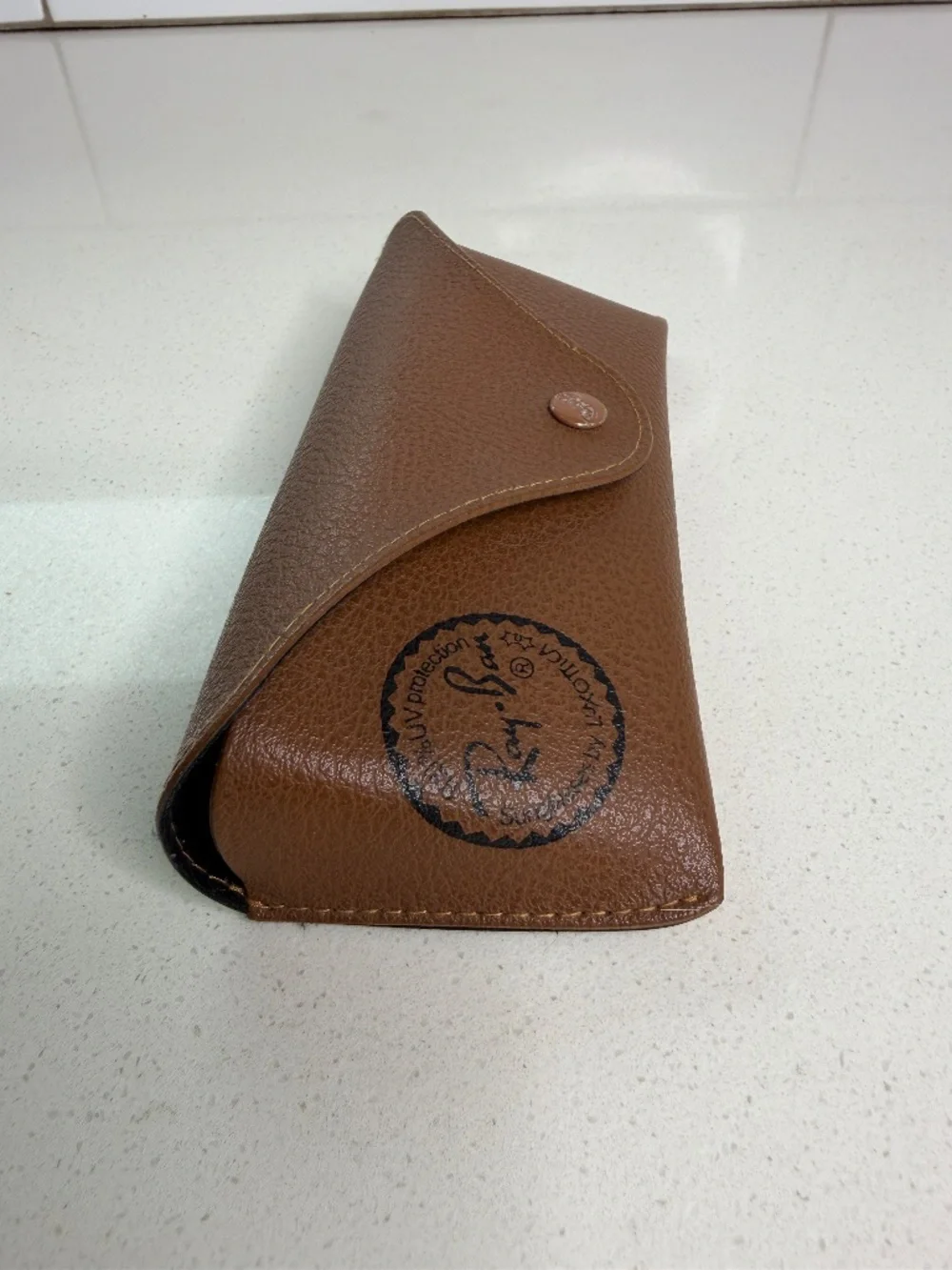 Rayban Sunglasses Case Camel Color